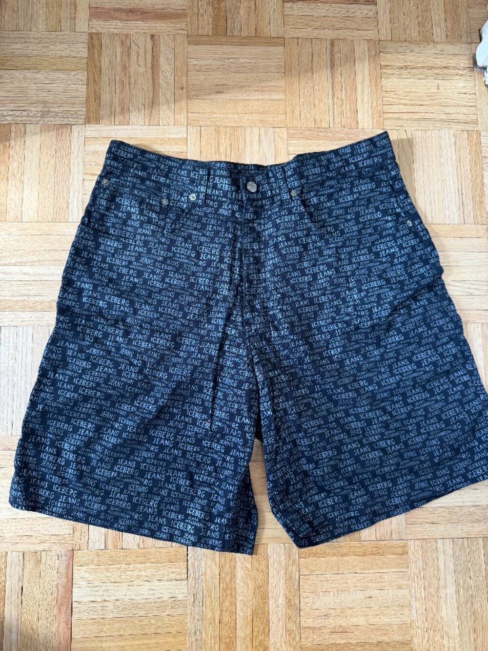 Iceberg Men's Jean Shorts- Color Black- Size 34